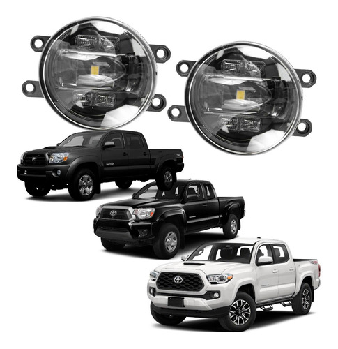 Set Faros Niebla Led Tacoma Toyota 2016 2017 2018 2019 2020