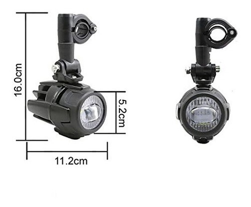 Imagen 8 de 10 de Par Faros Auxiliares Led Moto Bmw R1200gs Adv F800g