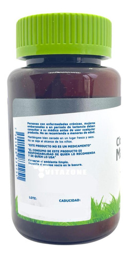 Imagen 5 de 5 de Cloruro De Magnesio 100 Cápsulas 500 Mg Vidanat