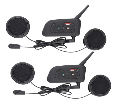 Imagen 1 de 10 de Kit 2 Intercomunicadores Moto Cascos Inalambricos Bluetooth!