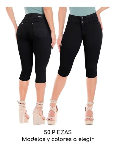 Pantalones Capri pesqueros De Mezclilla Para Dama X 50 Pzs