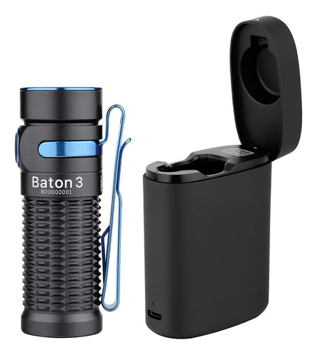 Lanterna Olight Baton 3 Case Recarga 1200 Lumens Aluminum