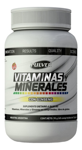 Vitaminas Y Minerales C/ Ginseng Pulver Sin Tacc 60 Tabletas