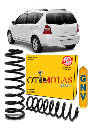 Mola Traseira Gnv Reforçada Nissan Livina Exceto Gran 2008 2009 2010 2011 2012 2013 2014