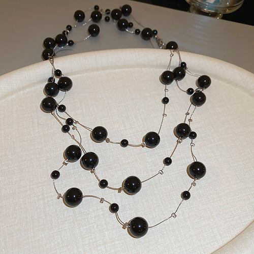 Collar De Perlas Artificiales Extralargo