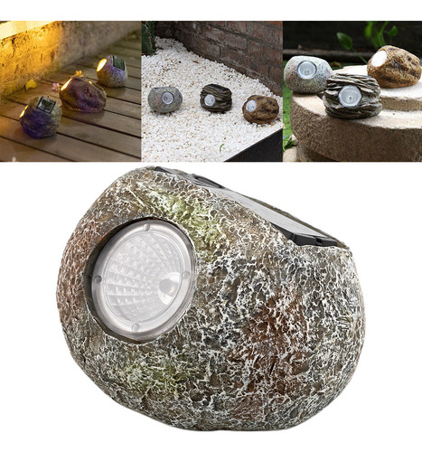 Luces De Jardín Solar Lámpara De Forma De Piedra