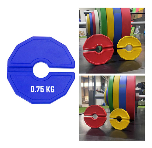 Placa De Peso Fraccional De Goma Suministros De 0,75 Kg Azul