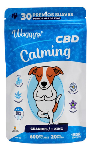 Waggys Calming Premios Suaves Para Perro Más 23 Kg 30 Piezas