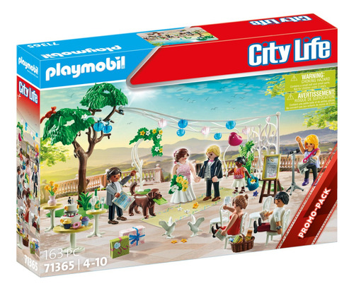 Figura Armable Playmobil City Life Fiesta De Boda 163 Piezas