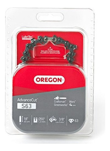 Cadena De Motosierra Oregon S63 Advancecut De 18 Pulgadas, S