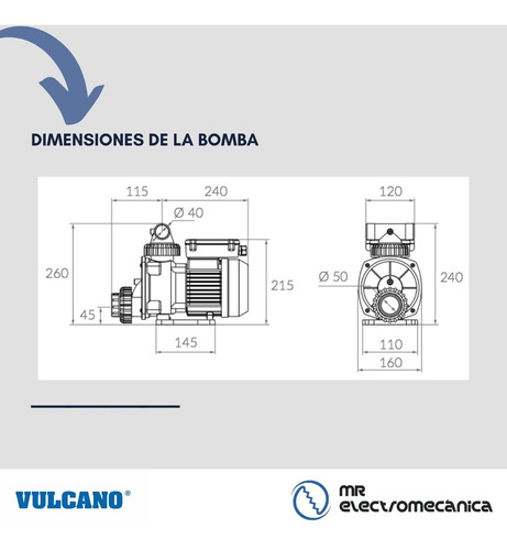Imagen 6 de 10 de Bomba Autodrenante Bad 100 De 1 Hp. - Vulcano