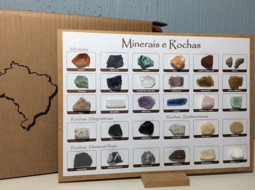 Imagem 7 de 7 de Coleção Minerais E Rochas 30 Amostras + Cartilha Pdf