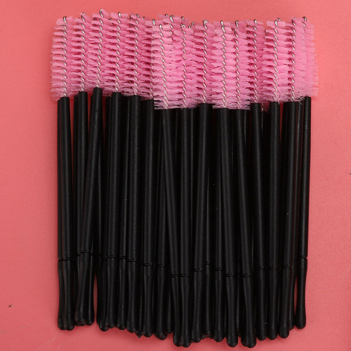 S Cepillo De Pestañas Desechable Pink Mascara Wands, 100