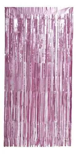 Cortina Para Fiesta Flequitos Oro Rosa