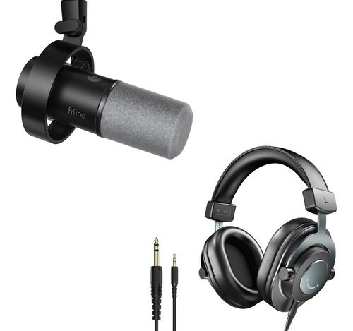 Fifine Microfono Xlr Usb Auricular In Grabacion Estudio Para