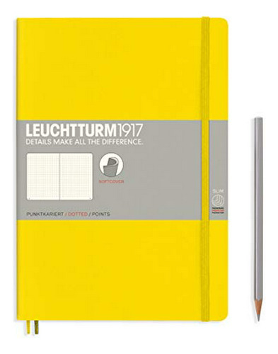 Cuaderno B5 Puntos, Limón - 123 Páginas Numeradas.
