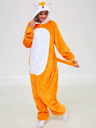 Pijama De Invierno Para Hombre Y Mujer Con Dibujos Animados