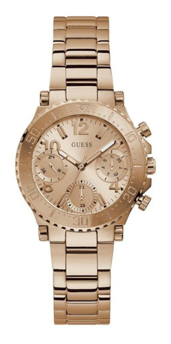 Reloj Guess Gw0465l2 Cosmic Quartz Mujer Color de la correa Oro rosa Color del bisel Rosa