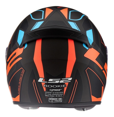 Imagen 5 de 8 de Casco Moto Ls2 Integral 352 Rookie Cypress Pr