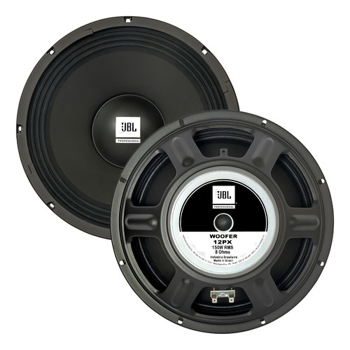 Alto Falante Woofer Jbl 12px 150w Rms Som Automotivo 8 Ohms Cor Preto