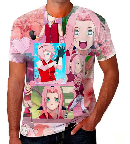 Camiseta Camisa Sakura Haruno Akatsuki Naruto Desenho 10