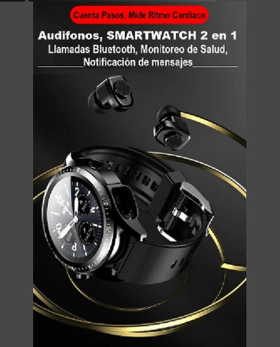 Smartwatch 2 En 1 Jm03 Touch Screen Con Audífonos Incluídos