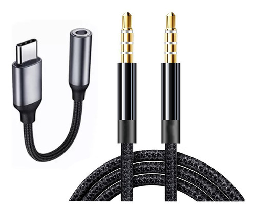 Cable Auxiliar Corto Tipo C A 3.5 Mm Audio Estéreo | Alta Calidad De Sonido | Gitifo® Compatible Con Samsung/huawei Celulares Android, Autos, Bocinas | Para Auto Stereo, Android Sin Adaptador