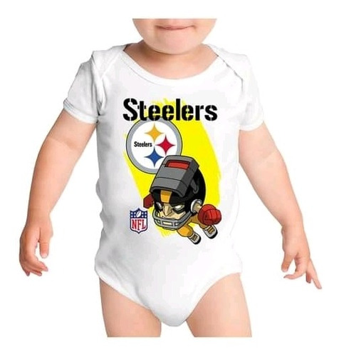 Pañalero Personalizado Pittsburgh Steelers Nfl Bebé Mameluco