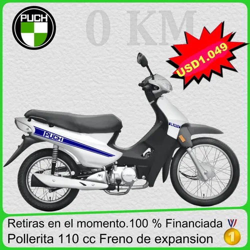 Moto Pollerita Puch 110cc Freno Tambor Económica