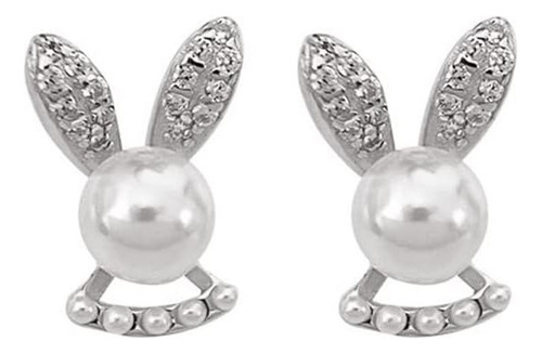 Dainty Rabbit Cubic Zirconia Stud Pendientes Para Mujeres Ni