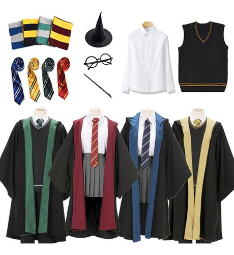 Harry Magic Cloak Academia Cos Wizard Robes Potter