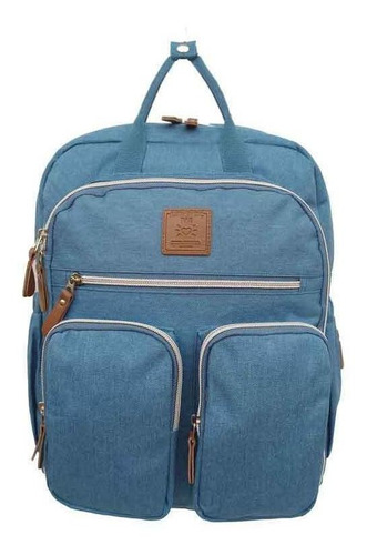 Mochila Maternidade Bolsa Mommy Bag Espaçosa Azul Claro