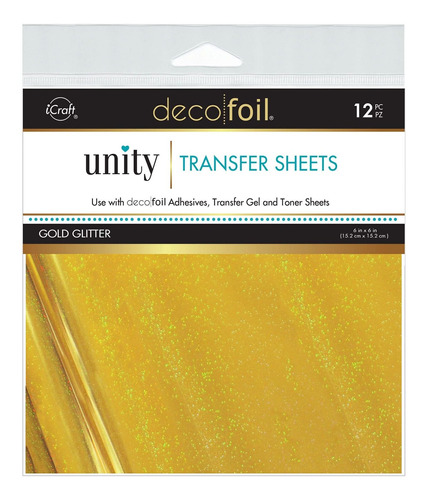 Icraft Unity Hoja Transferencia Papel Alumini Purpurina