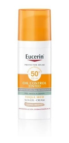 Sun Fps50 Oil Control Eucerin Medio Toque Seco Facial X50 Ml