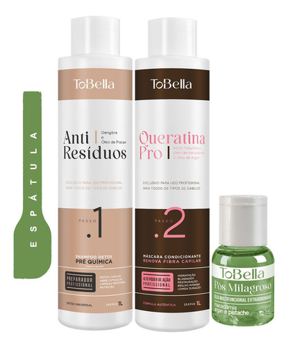 Kit Shampoo Anti Resíduos E Condicionador Queratina Tobella