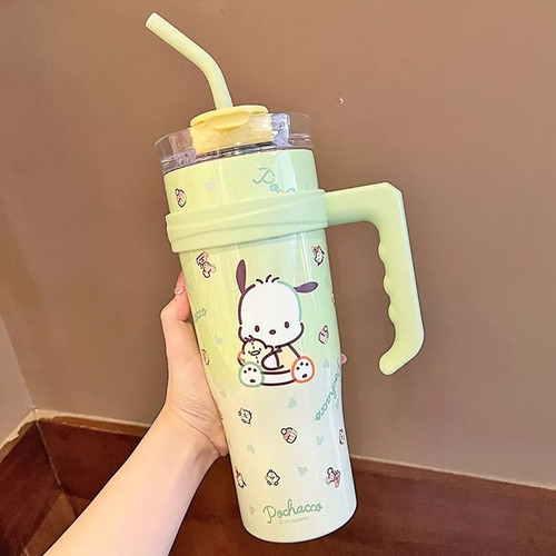 Vaso Termo De Agua Sanrio Kuromi Hello Kitty De 1200 Ml