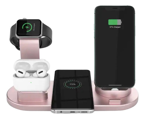 Base De Carga Inalámbrica 6 En 1 Para iPhone-android-iwatch