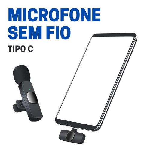 Microfone Para Celular Sem Fio Android Tipo C