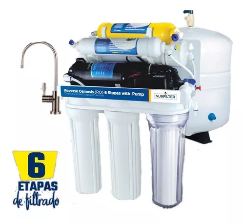 Filtro De Agua Osmosis Inversa Nurfilter 6 Etapas Con Bomba