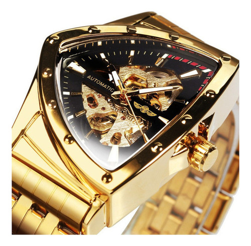 Reloj Winner S1225 De Acero Inoxidable Con Forma De Triángul