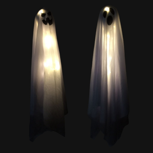 Imagen 1 de 10 de Fantasma Colgante Led Luminoso Halloween Decoración