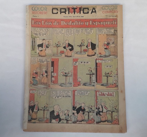 Historieta Antiguo * Critica * 10 Abril 1940 Rara Colecciona