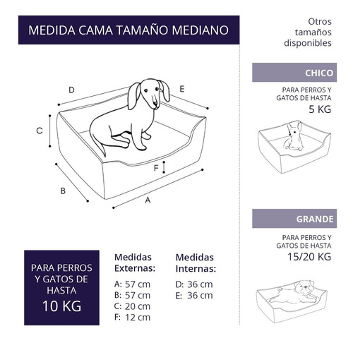 Imagen 2 de 4 de Cama Cucha Para Perro O Gato Lola Pets Soho Mediana