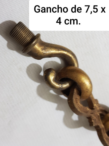 Imagen 7 de 7 de Cadena 36 Cm. Bronce P/lamparas Colgantes Pesadas.