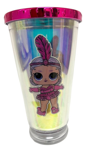 Vaso Muñeca Glitter Kpop Kawaii