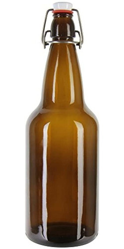 Botellas De 1 Litro (33 Oz) Tapa Ámbar Parte Superior Caso D