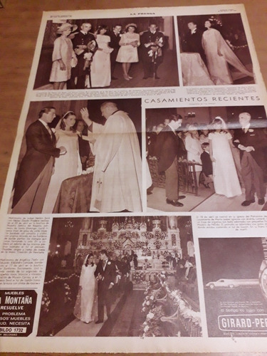 Diario La Prensa Casamientos Isaac Rojas Bariloche 1968