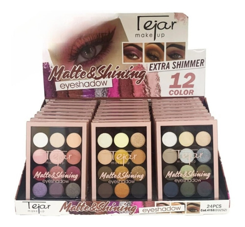 Sombra Tejar Matte Y Shinning Extra Shiming 12 Colores