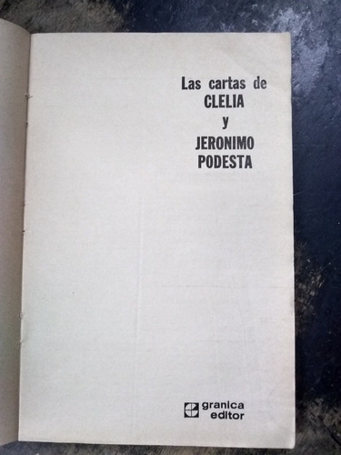 Las Cartas De Clelia Y Jerónimo Podestá. (Usado)