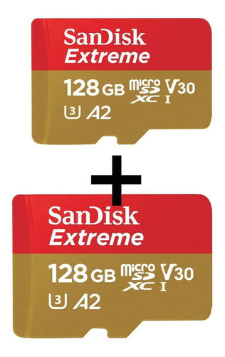 Kit 2 Cartão De Memória Sandisk Extreme 128gb,original